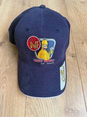 The Simpsons Duff Beer Adult Cap Hat Vintage Rare Moes Tavern Homer 2003 Blue